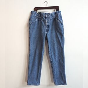 Vtg 90s Rockies 20W Medium Wash Straight Jeans Cowgirl